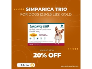Shop Simparica Trio for Dogs 2.8-5.5 lbs online at low price- PetCareClub