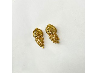 Traditional Chandbali Gold Plated Drop Earrings