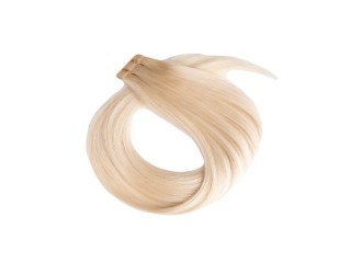 Ash Blonde Beauty: Tape-In Extensions in 18–24 Inches!