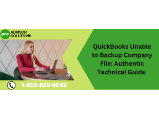 Technical Guide For QuickBooks Unable to Backup Company File
