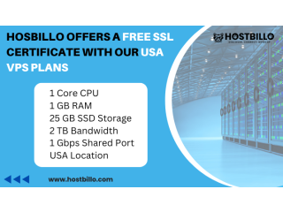 Hosbillo offers a Free SSL certificate with our USA VPS Plans