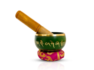 Green Tibetan Singing Bowl For Heart Chakra
