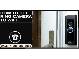 How To Set Ring Camera To Wifi | Call +1–888–937–0088