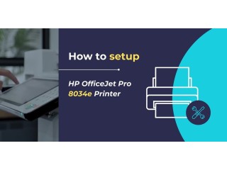 How to Setup HP Officejet Pro 8034e All-in-one Printer for windows and mac ?