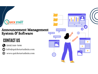 Announcement Management System & Software | QuickstartAdmin