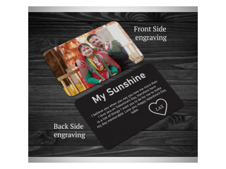 Customized Valentines Day Metal Wallet Card
